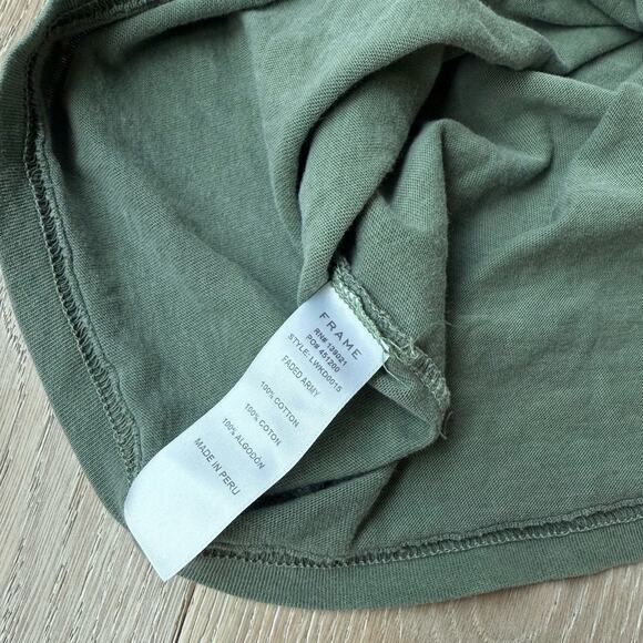 $159 Frame Denim Faded Army Green Short Mini Casual Tank Dress - S - Picture 5 of 5